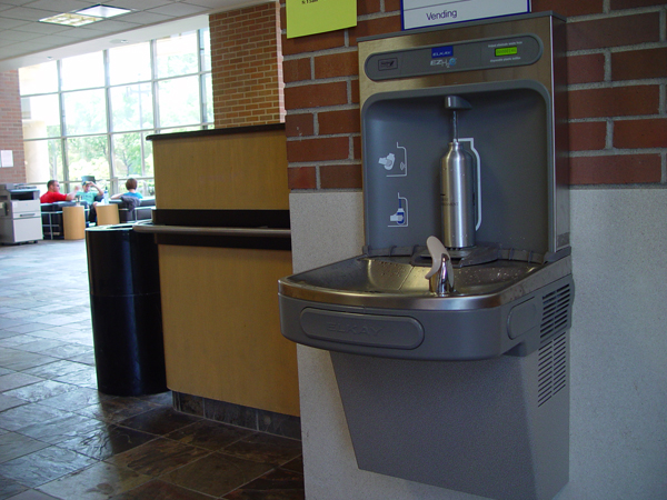 New water fountain in William S. White Building