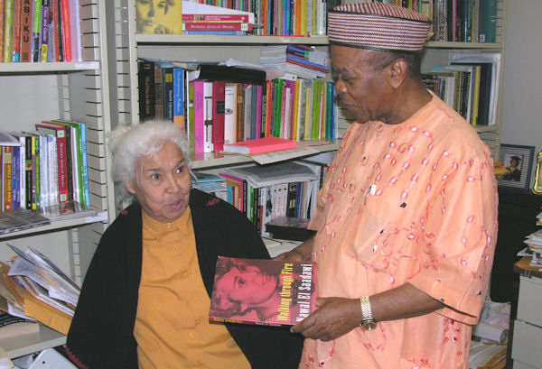 Dr. El Saadawi with Ernest Emenyonu, Ph.D., UM-Flint professor of Africana Studies, in 2008