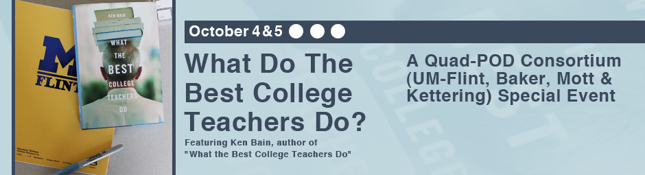 What Do the Best College Teachers Do? Event featuring author Ken Bain