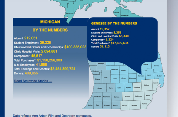 Michigan Impact's interactive map