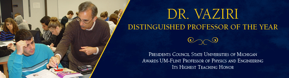 Dr. Vaziri: Distinguished Professor of the Year