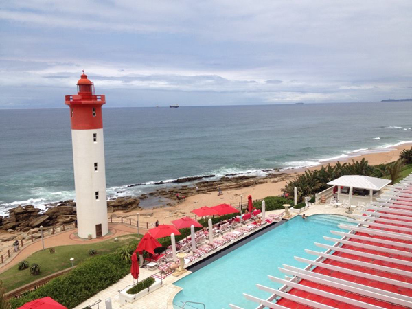 Lighthouse at Dunbar Harbor, South Africa