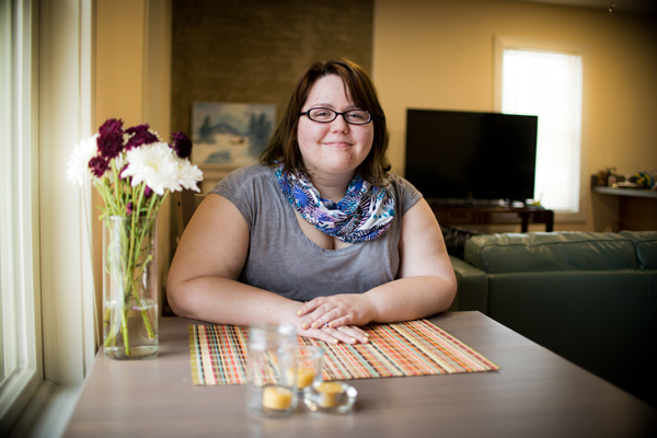 Gabrielle Veal in her apartment at the Urban Alternatives House