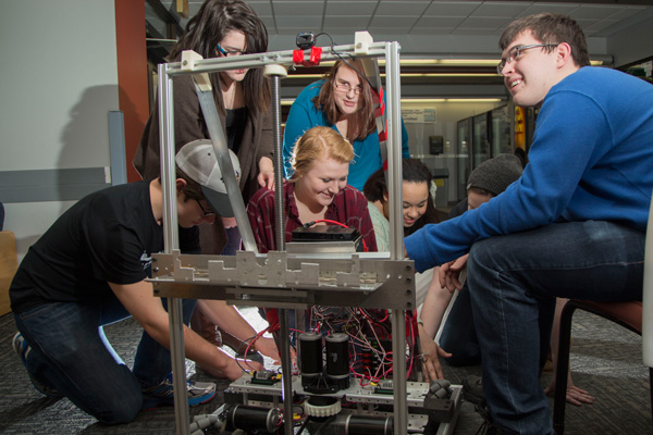 Genesee Early College's TESLA robotics team