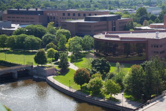 Arial photo of UM-Flint campus.