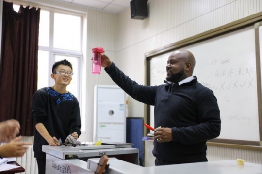 UM-Flint Education Alumnus Gerrard Allen teaches 9th Grade English in China.