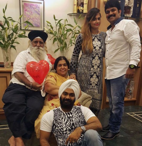 Nilu Rajput with her family in India.