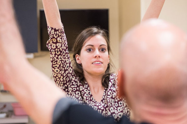 Dr. Rachel Reed working with a patient.