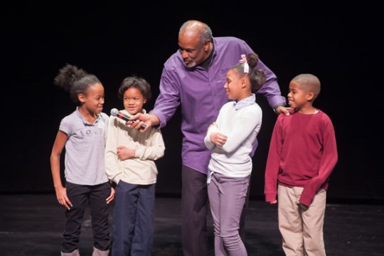 Christopher Paul Curtis inspires Flint 4th graders.