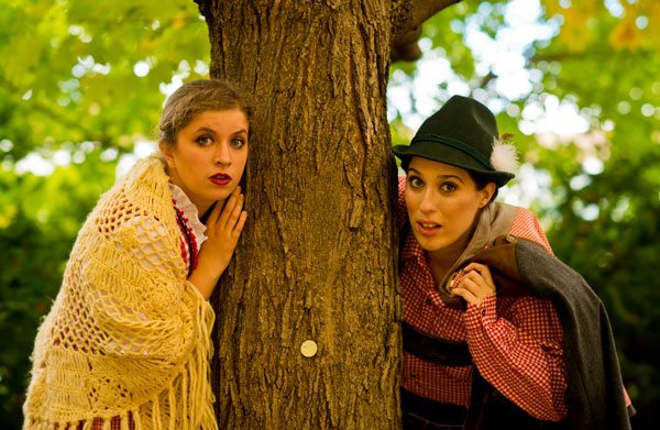 Gretel (Marada Dahl) and Hansel (Miranda Mooney)