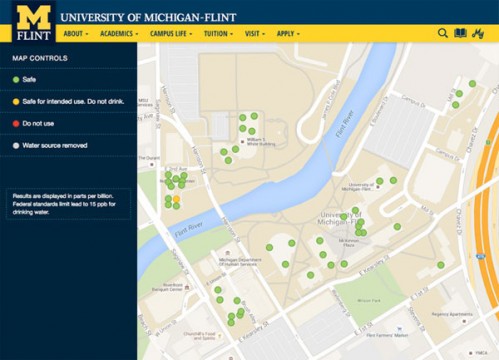 UM-Flint Water Testing Results Map