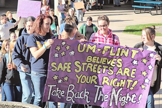 UM-Flint's annual Take Back the Night march