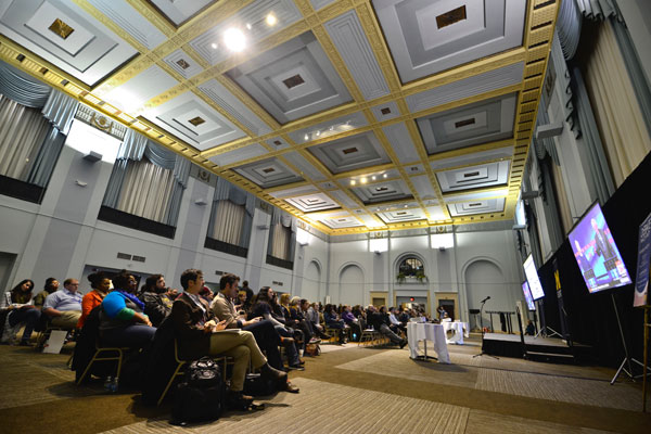 UM-Flint faculty, staff, students, and community members at Sunday's Debate Watch event.