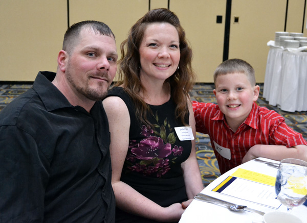 Jennifer Ryan and family at the 2016 UM-Flint Veterans' Celebration Dinner