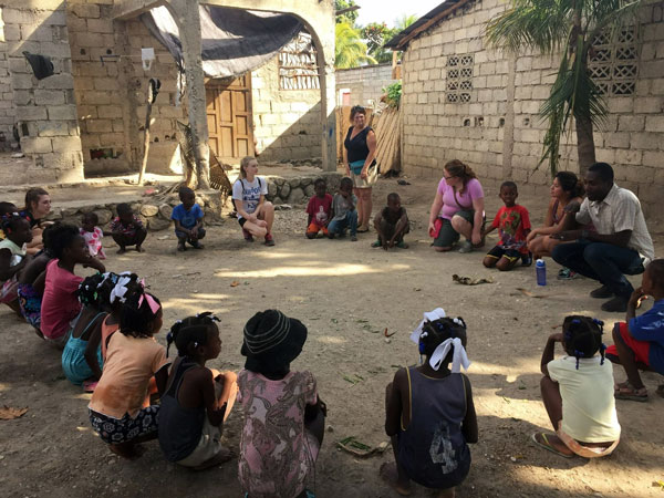 UM-Flint social work students in Haiti.