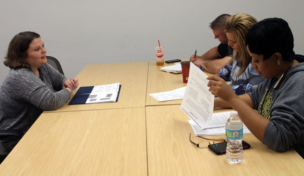 Education students participated in a variety of mock interview settings.