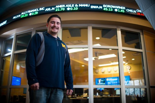 Business student inside UM-Flint's School of Management.