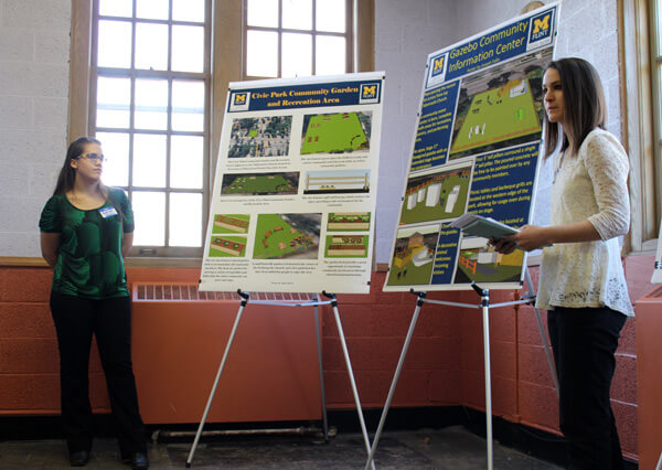 Social work and resource planning students collaborated this year on proposed neighborhood improvement plans for Flint's Civic Park Neighborhood.