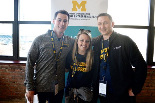 UM-Flint student entrepreneurs Greg Hooper, Jennifer Wenzlick, and Sean Tabor.