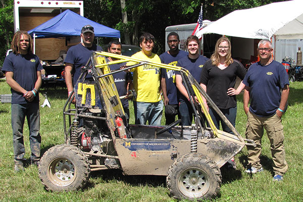 UM-Flint engineering students and faculty at Baja competition