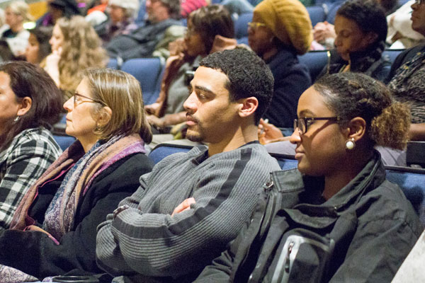 Students in UM-Flint's Kiva auditorium.