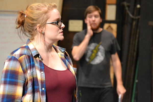 Shelby Coleman of UM-Flint Theatre during rehearsal for "Next to Normal"