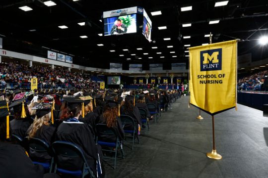 This was first commencement since UM-Flint added the School of Nursing, creating the 5th school within the university.