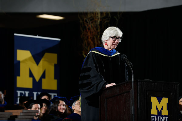 Maryanne Mott accepted the award on behalf of the family.