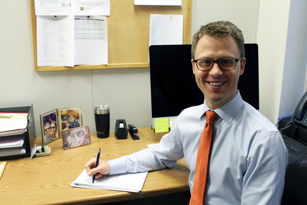 Joel Maidens, the UM-Flint Education Department's new elementary education academic advisor.