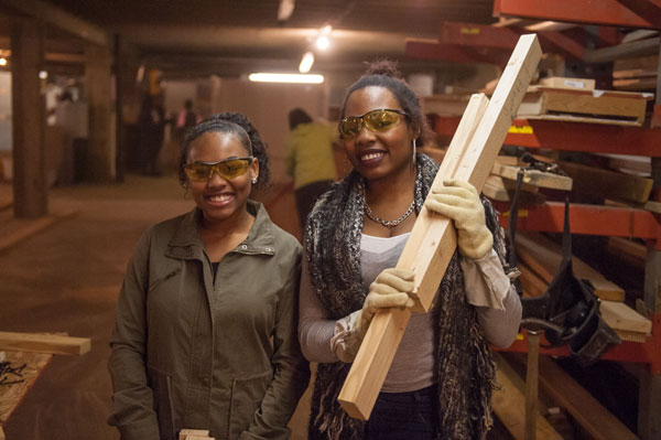 UM-Flint students volunteer at Habitat for Humanity on MLK Day 2017