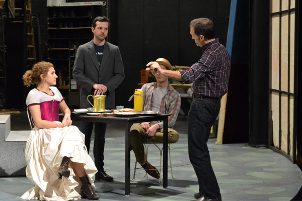 Director William Irwin with cast members of UM-Flint Theatre's "The Importance of Being Earnest."