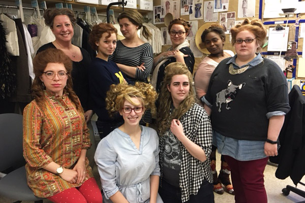 Participants in UM-Flint Theatre's recent wig workshop.