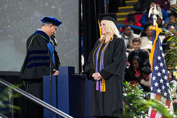 Maize & Blue award winners at commencement