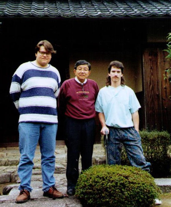 Stephen Thibodeau (far left) on his study abroad trip to Japan