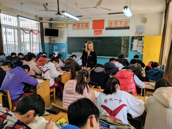 Kathrine Colpaert was able to experience the learning environment in China firsthand.