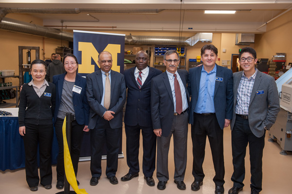 Faculty members of the UM-Flint engineering program at the design studio grand opening