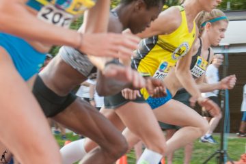 Crim runners participate in the 2016 Michigan Mile.