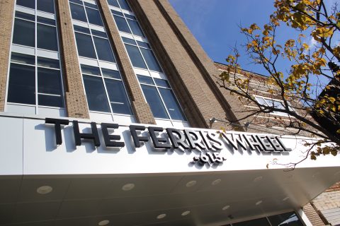 The Ferris Wheel Building is located at 615 South Saginaw Street in downtown Flint.