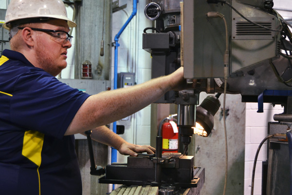 Aaron Latchaw, UM-Flint engineering student and intern at the Huckleberry Railroad Shop