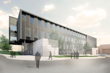 An artist's rendering of the William R. Murchie Science Building expansion. (Drawing courtesy of Architecture, Engineering and Construction)