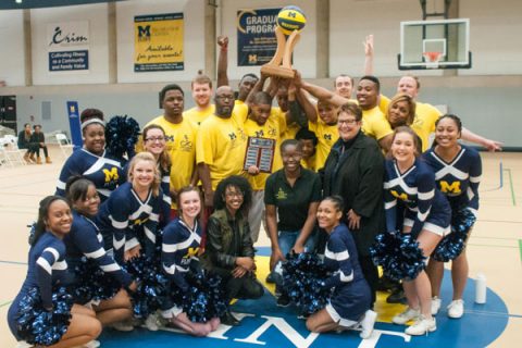 The UM-Flint student team was victorious in the inaugural game in 2016.