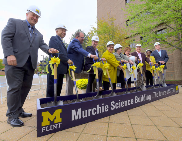 Campus and community leaders break ground on Murchie Science Building expansion