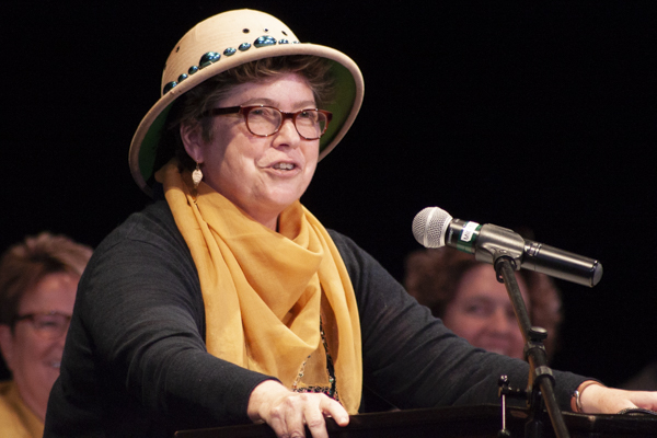 At this year's Academic Convocation, Susan E. Alcock donned the pith helmet she wears on archaeological expeditions.