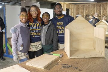 Genesee County Habitat for Humanity was one of eleven volunteer locations for UM-Flint's 'day of service' honoring Dr. Martin Luther King, Jr.