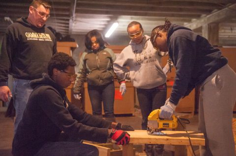 UM-Flint students volunteer on MLK Day