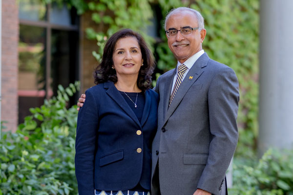 Debasish Dutta with his wife, Fataneh Taghaboni-Dutta.