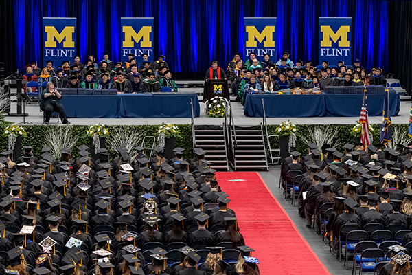 Graduates seated at the April 2019 commencement ceremony