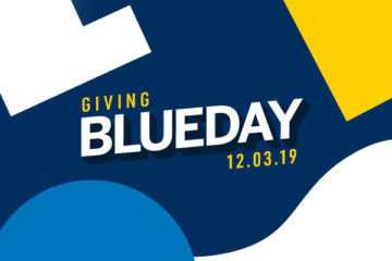 Giving Blueday graphic with the date 12-03-19