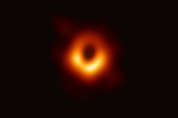 The first ever captured image of the M87 Black Hole. (Credit: Event Horizon Telescope)