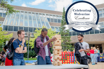 The UM-Flint Department of Student Involvement and Leadership (SIL) recognizes the leadership contributions of students at the university with the Celebrating Wolverine Excellence awards. (Photo by UM-Flint)